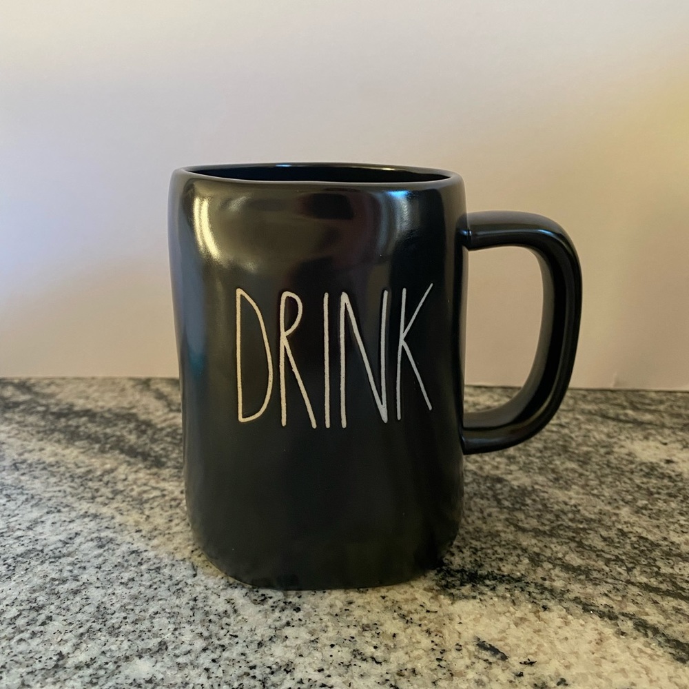 Rae Dunn “DRINK" Coffee Mug Black